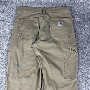 Carhartt Rugged Flex Canvas Pants Mens 30x32 Straight Beige Workwear Utility
